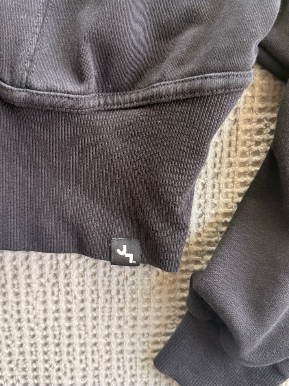 JoyLab Black Cropped Zip Hoodie Jacket - Picture 2 of 4